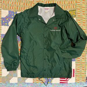 Vintage Dodge Truck Green Windbreaker Jacket, M/L